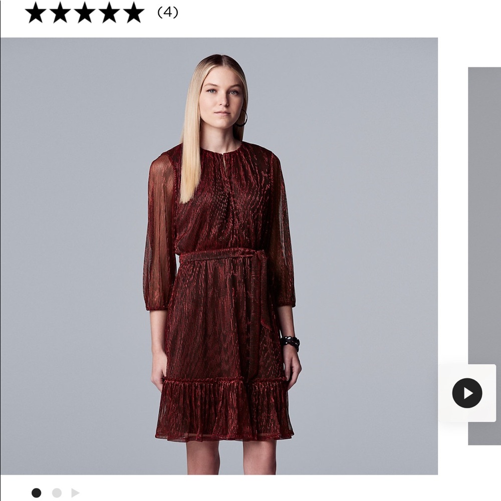 Simply Vera Wang Holiday Fit and Flare Dress